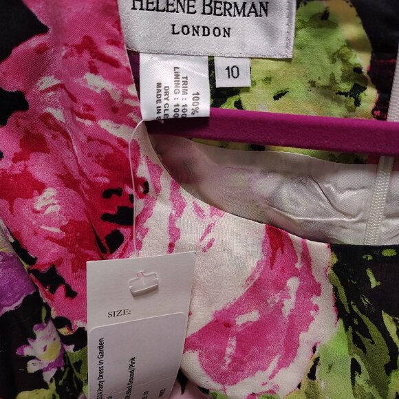 pink floral british tea garden bow-tie sleeveless sundress - Picture 4 of 7